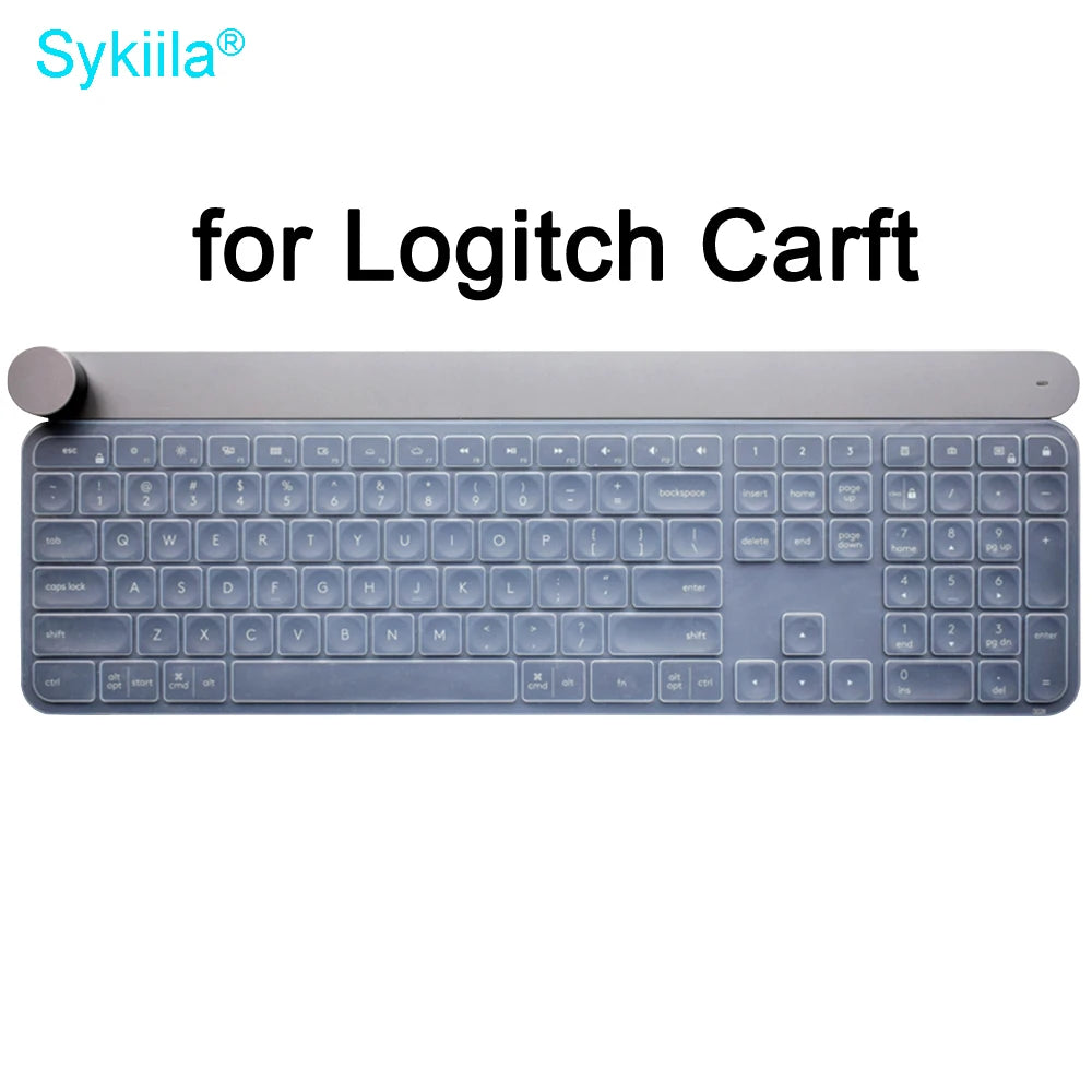 Housse de clavier pour Logitech Craft, protection sans fil, étui pour Logi, noir, transparent, en silicone, TPU, pour ordinateur