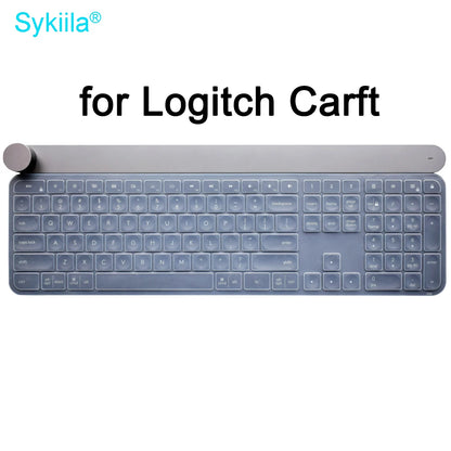 Housse de clavier pour Logitech Craft, protection sans fil, étui pour Logi, noir, transparent, en silicone, TPU, pour ordinateur
