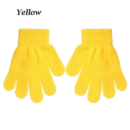 Gants extensibles simples et solides pour enfant, mitaines chaudes pour garçon et fille de 5 à 10 ans, collection automne et hiver