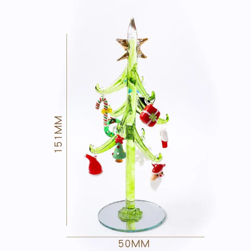 Ornements en verre pour arbre de noël en cristal, décoration de maison, série de noël, décorations de salle en cristaux pour cadeau