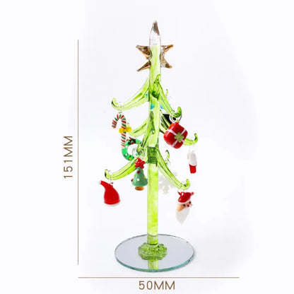 Ornements en verre pour arbre de noël en cristal, décoration de maison, série de noël, décorations de salle en cristaux pour cadeau