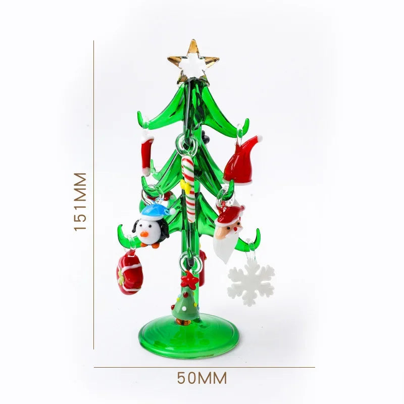 Ornements en verre pour arbre de noël en cristal, décoration de maison, série de noël, décorations de salle en cristaux pour cadeau