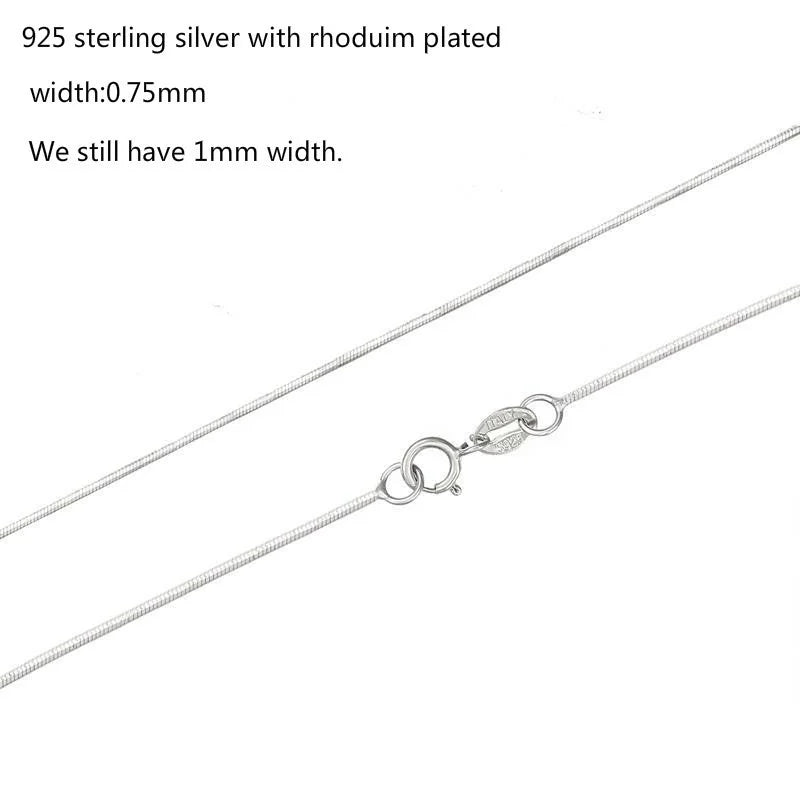 Collier Octogonal Fin en Argent Sterling 0.75 group pour Femme et Fille, Ras du Cou, Bijoux Italiens, 35-80cm, 925mm, Cadeau