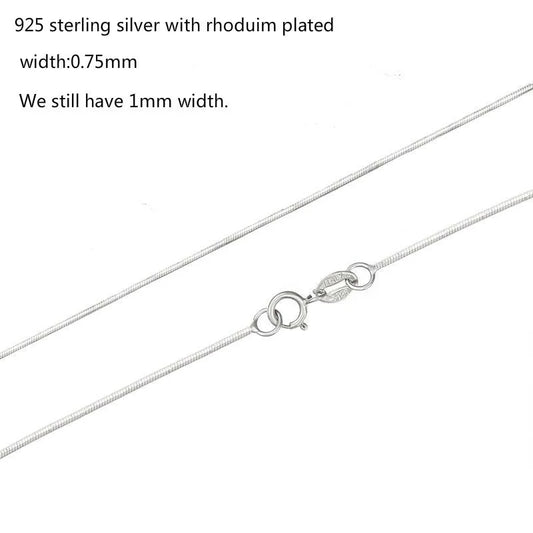 Collier Octogonal Fin en Argent Sterling 0.75 group pour Femme et Fille, Ras du Cou, Bijoux Italiens, 35-80cm, 925mm, Cadeau