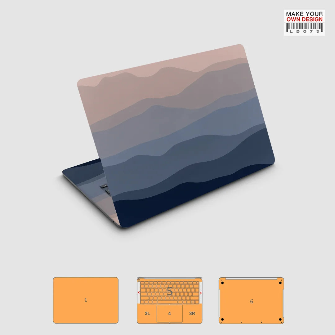 Autocollant de peau coloré pour Macbook Pro 14 2021 2023 2024, protecteur d'écran de peau entièrement dérivé