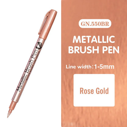 Stylos marqueurs métalliques 12 couleurs,