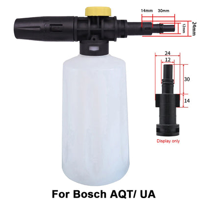 Lance à mousse de neige de 750ML pour nettoyeurs à pression de voiture KARCHER/BOSCH AQT/LAVOR, générateur de mousse de savon avec buse de pulvérisation réglable