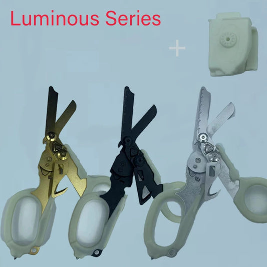 Shoous Series-Ensemble de ciseaux portables multi-usages, Raptors, Tiges de premiers soins, Dulfolding, Outils de survie en plein air