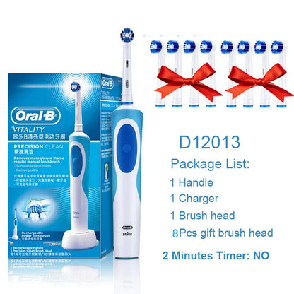 Oral B brosse à dents électrique Rotation nettoyage Oral 3D dent blanche adulte vitalité brosse à dents charge inductive + tête de brosse cadeau