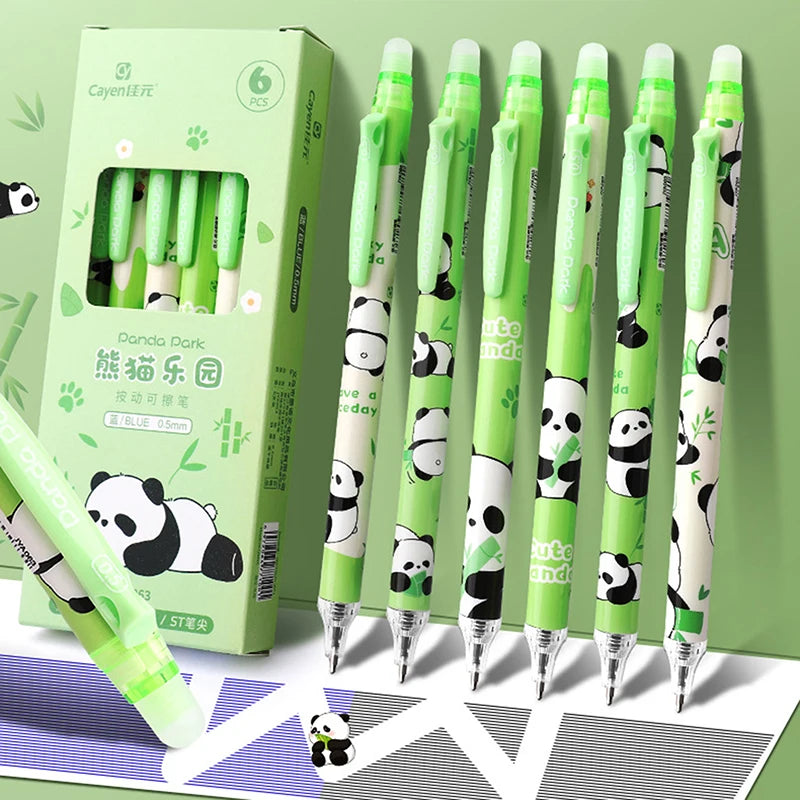 Ensemble de stylos Gel Capybara Panda, 6 pièces