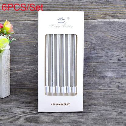 Bougie de joyeux anniversaire style crayon créatif