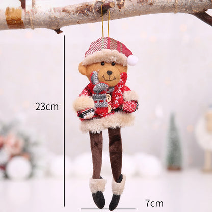 Décorations d'arbre de noël pour nouvel an 2022, poupées mignonnes, pendentif, décoration de maison, ornements d'arbre de noël, cadeau de noël, 2021