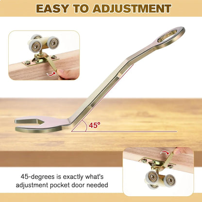 Clés de porte de poche, outil pratique de réparation de porte pivotante, clé ouverte de 3/8 pouces pour porte coulissante de camping-car, porte de poche