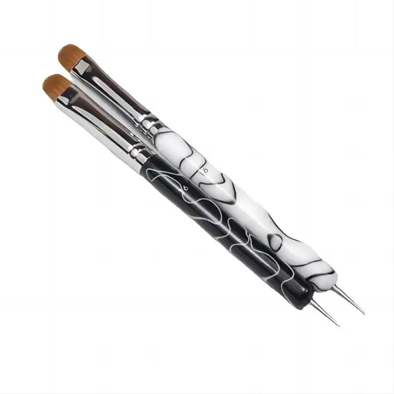 Kolinsky Sable – pinceaux français à double tête, stylo à points pour ongles