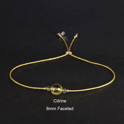 Bracelet en pierre de lune fait à la main, corde fine avec cristal naturel, perles en argent Sterling 925, Bracelets personnalisés pour femmes