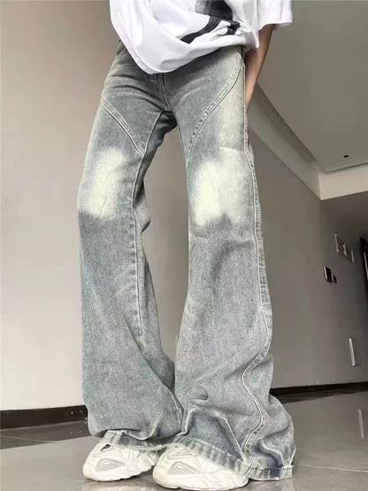 Automne printemps Bootcut jean femmes Denim pantalon Vintage pantalon droit mode femme décontracté jean évasé pantalon à jambes larges