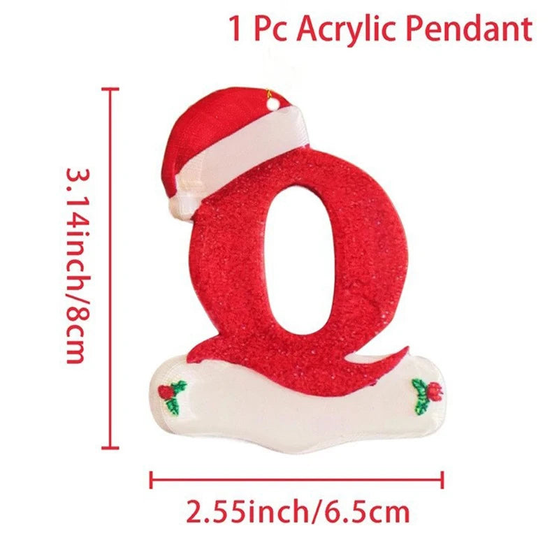 ZQNYCY - Pendentif lettre acrylique sapin de noël