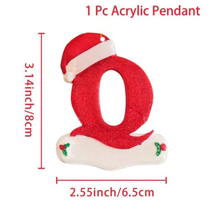 ZQNYCY - Pendentif lettre acrylique sapin de noël