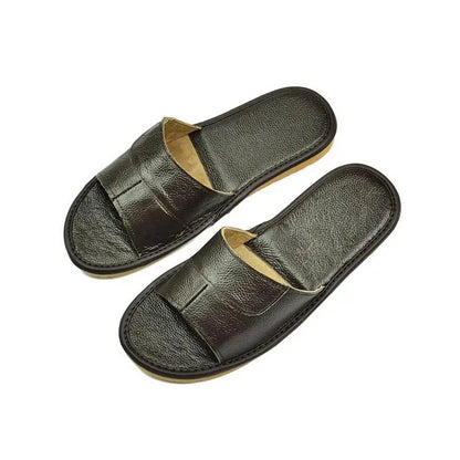 Pantoufles en cuir pour hommes, ameublement de maison, chaussures classiques de sol d'intérieur, diapositives décontractées, Sandalias Zapatos Hombre, nouvelle collection 2022