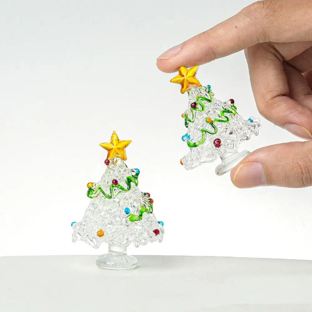 figurine d'arbre de Noël en verre