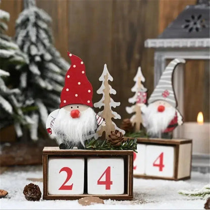 Calendrier de noël, décoration de fête pour la maison, cadeaux de joyeux noël et du nouvel an, décor de noël, accessoires de mode pour la maison, fournitures