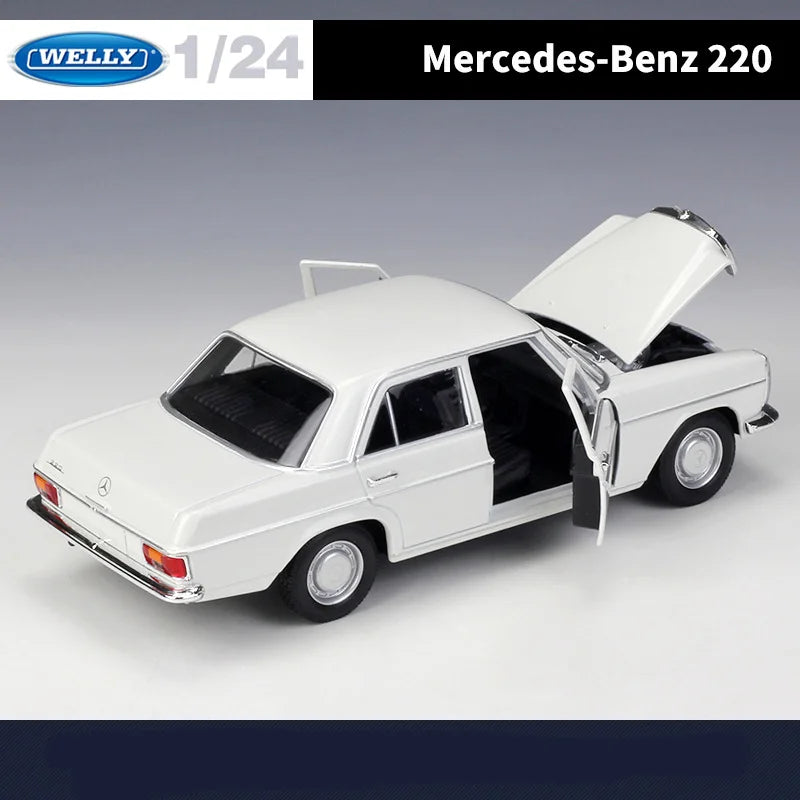 WELLY 1:24 mercedes-benz 220 alliage classique modèle de voiture Simulation moulé sous pression en métal rétro vieille voiture véhicules modèle Collection enfants cadeau