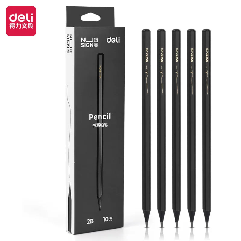 Deli -  10 pièces crayon papier 2B/HB