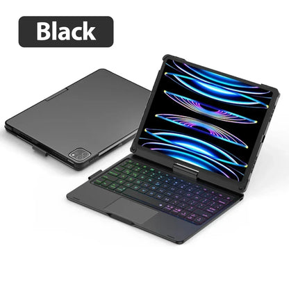 Étui pour clavier magique rétroéclairé rotatif à 360 degrés, pour iPad Air11 13 2024 M2 Pro 11 12.9 10.5 10.2 7/8/9th10th, housse pour iPad pour Air 4 5 Funda