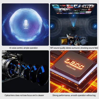 DESS projecteur Full HD 4K 1080P 2500NASI double bande Wifi 6 BT5.2 projecteur Portable bureau maison Android cinéma projecteur intelligent 3D