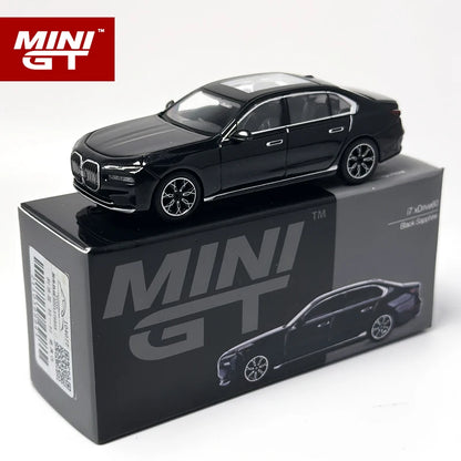 MINIGT-Voiture en alliage de saphir, modèle 802, noir i7 eDriLi50, 1:64