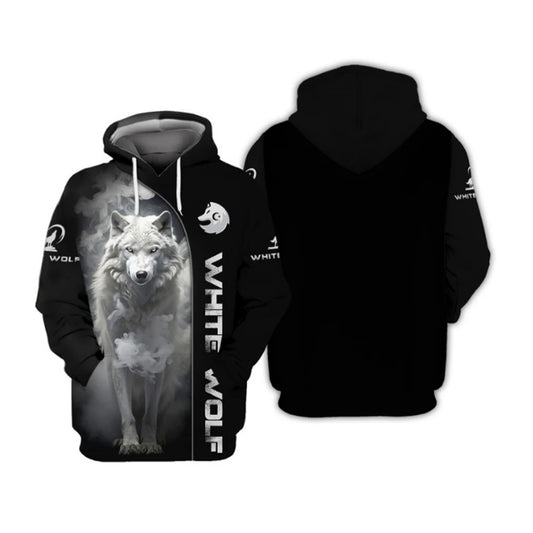 Sweat à capuche Animal Wolf imprimé en 3D pour hommes, sweat à capuche décontracté, vêtements à la mode, quatre saisons, nouveau, 2024