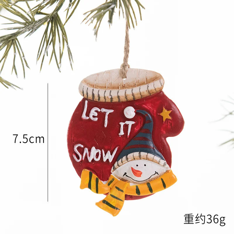 Décorations d'arbre de noël en résine