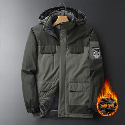 Veste à capuche imperméable pour homme, Parka chaude, Manteau surdimensionné, Smile Down, Grande taille, 9XL, Big 8XL, Hiver 2024