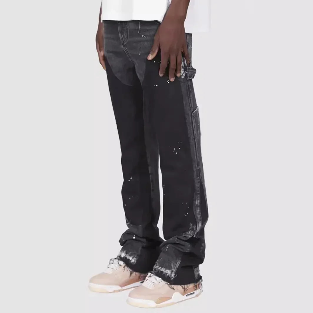 Jean délavé hommes Vintage longueur cheville pantalon taille moyenne poches bouton fermeture éclair mouche en détresse Denims Streetwear pantalon droit