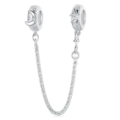 Meilleure vente 100% argent Sterling 925 la clé de coeur silicone sécurité chaîne breloque Wostu Original perles Bracelet bijoux CQC606
