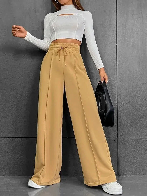 Automne nouveau jambe droite pantalon de survêtement ample pantalon à jambes larges pour la danse en plein air pantalon Long décontracté confortable coupe ample pantalons longs