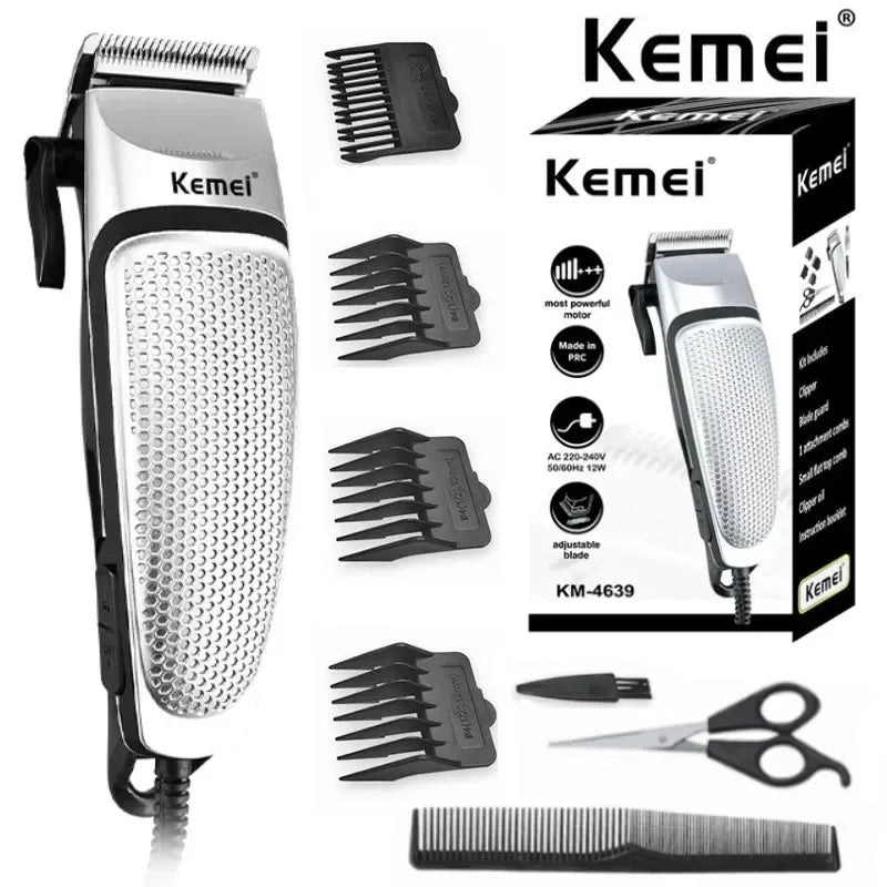 Kemei KM-4639 Électrique Tondeuse À Cheveux Tondeuse Professionnelle Ménage À Faible Bruit Barbe Machine Soins Personnels Coupe De Cheveux Outil