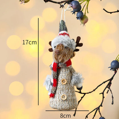 Décorations d'arbre de noël pour nouvel an 2022, poupées mignonnes, pendentif, décoration de maison, ornements d'arbre de noël, cadeau de noël, 2021