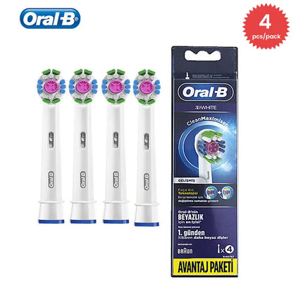 Têtes de brosse à dents de rechange Oral B EB18, 3D White Tooth, livres avancés et blanchiment, têtes de brosse à dents électriques, buses pour tous les jours