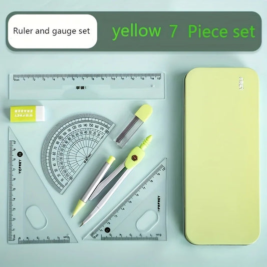 Ensembles de compas et de règles de 7 pièces,