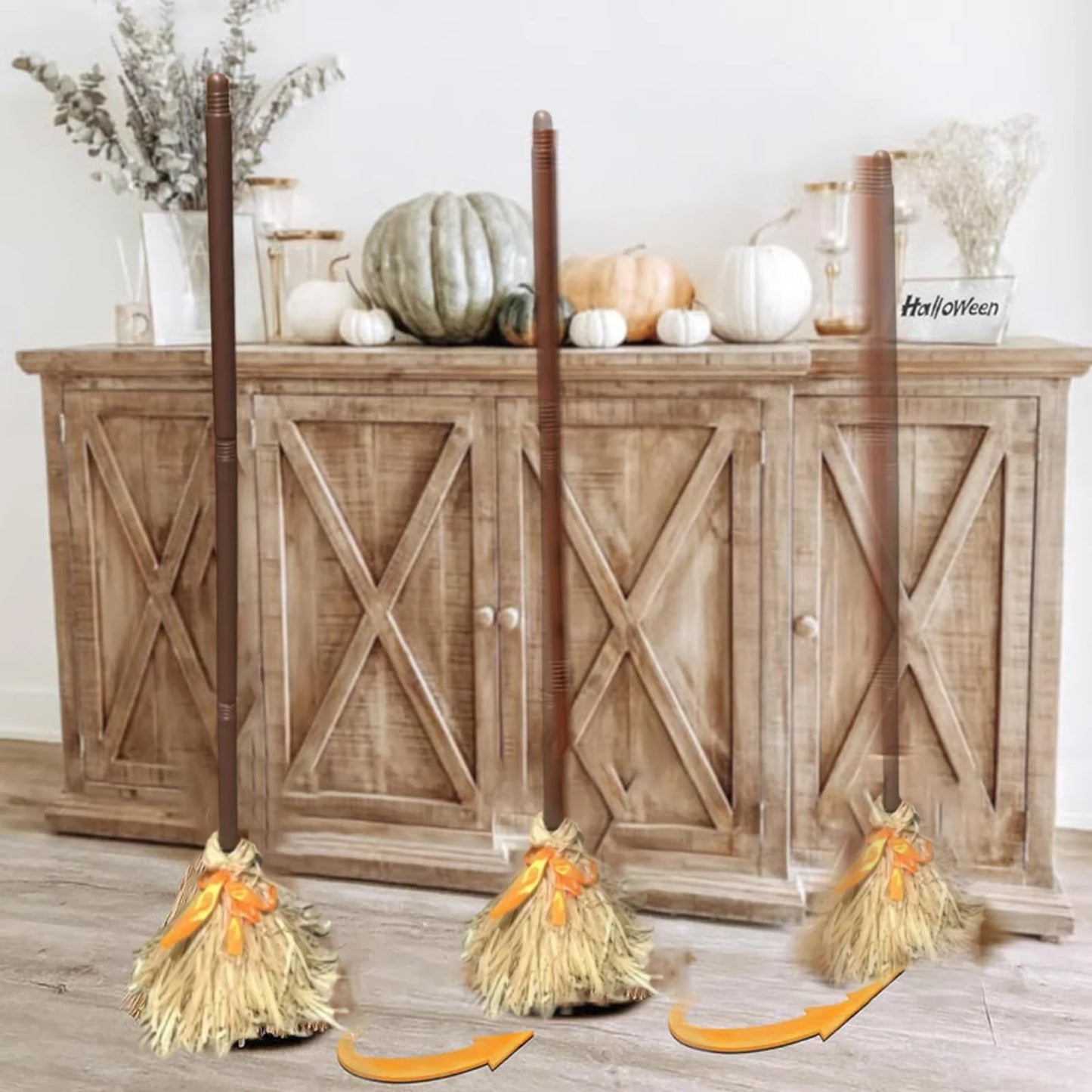 Balai flottant activé par le son d'Halloween Balai de sorcière activé par contact Balai de sorcière flottant pour la décoration de fête Danse hantée