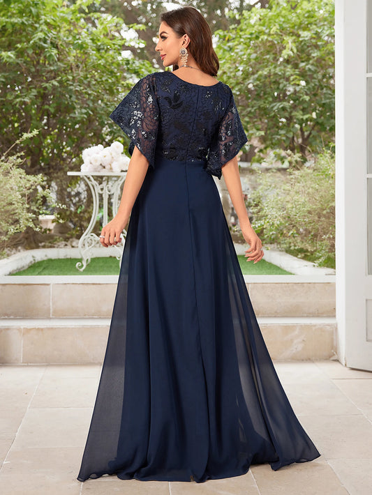 UNITHORSE-Robe de danse en mousseline de soie perlée à col en V, robe de demoiselle d'honneur, élégante, fête des patients