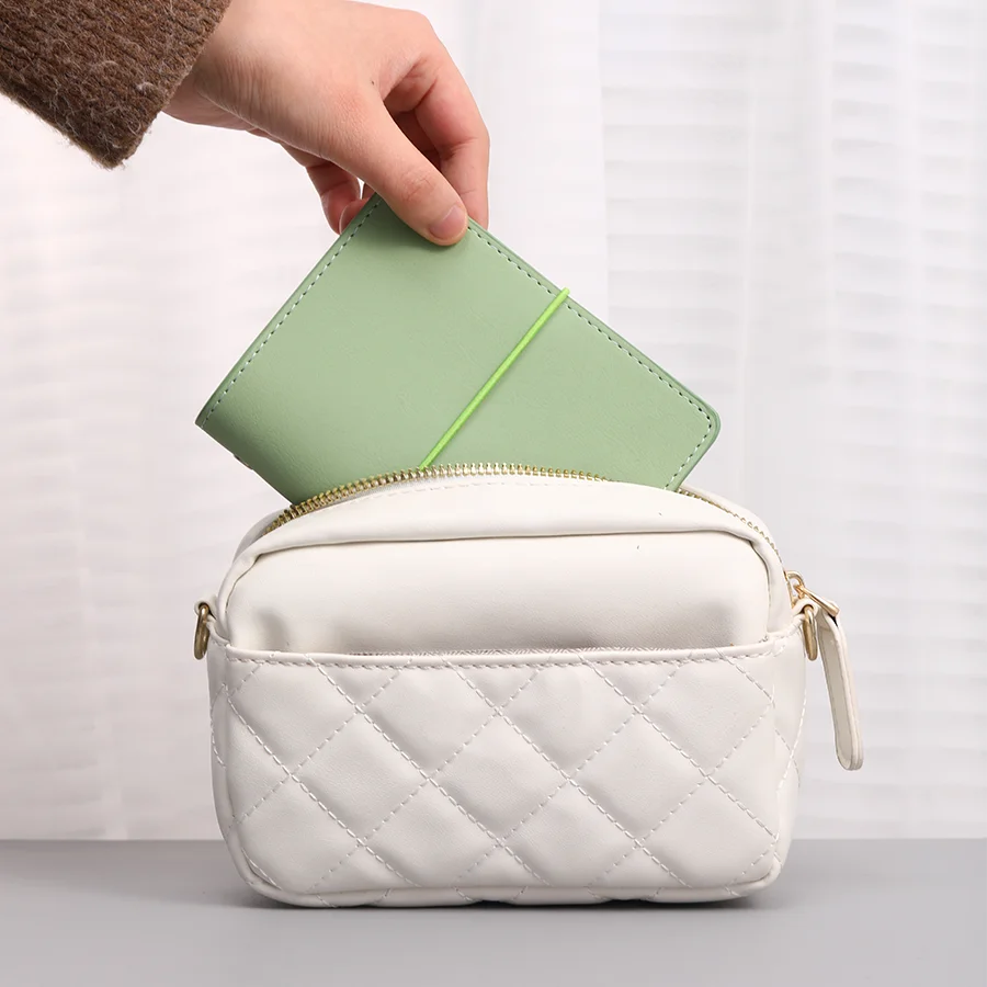 Cahier A7 à Feuilles Mobiles en Cuir Souple,