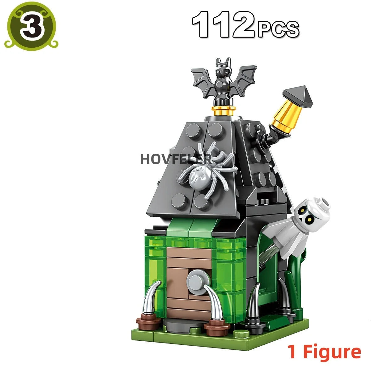 Blocs de construction de maison de citrouille d'halloween 4 en 1, City Kid, bricolage, modèle de chariot de citrouille, ensemble de briques, jouets pour enfants, cadeau