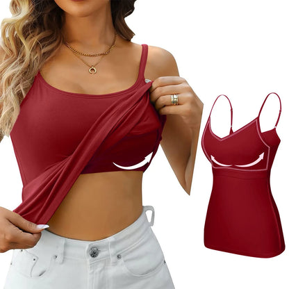 Sous-vêtements pour femmes avec bas et coussinet de poitrine, sans anneau en acier, Sexy, surdimensionné, couleur unie, Camisole polyvalente pour quatre saisons