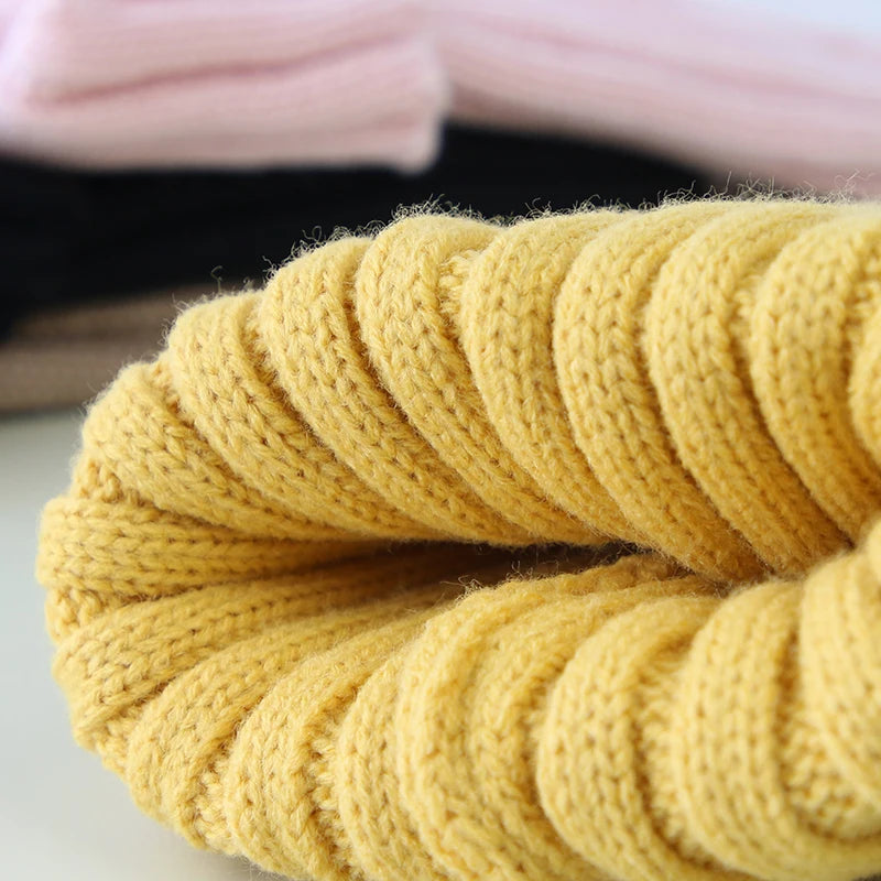 Chapeau de bébé brodé d'ours de dessin animé coréen, doux et chaud pour enfants garçons et filles, Bonnet d'hiver tricoté pour enfants