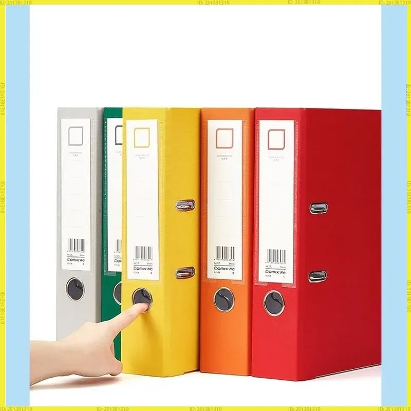 Grand classeur à anneaux multicolore A4, classeur à levier pour Documents,