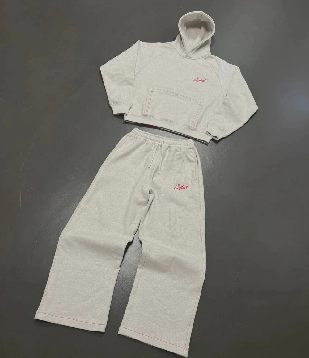 Y2K – costume rétro décontracté pour hommes, européen et américain, brodé, ample, mode, vêtements de sport gothiques, vêtements de rue, offre spéciale