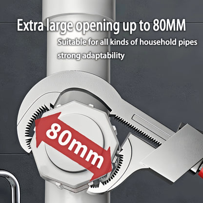 Clé à tuyaux 1 pièce, clé de salle de bain à grande ouverture, outil de plomberie polyvalent, peut ajuster et réparer les tuyaux et les tuyaux d'eau