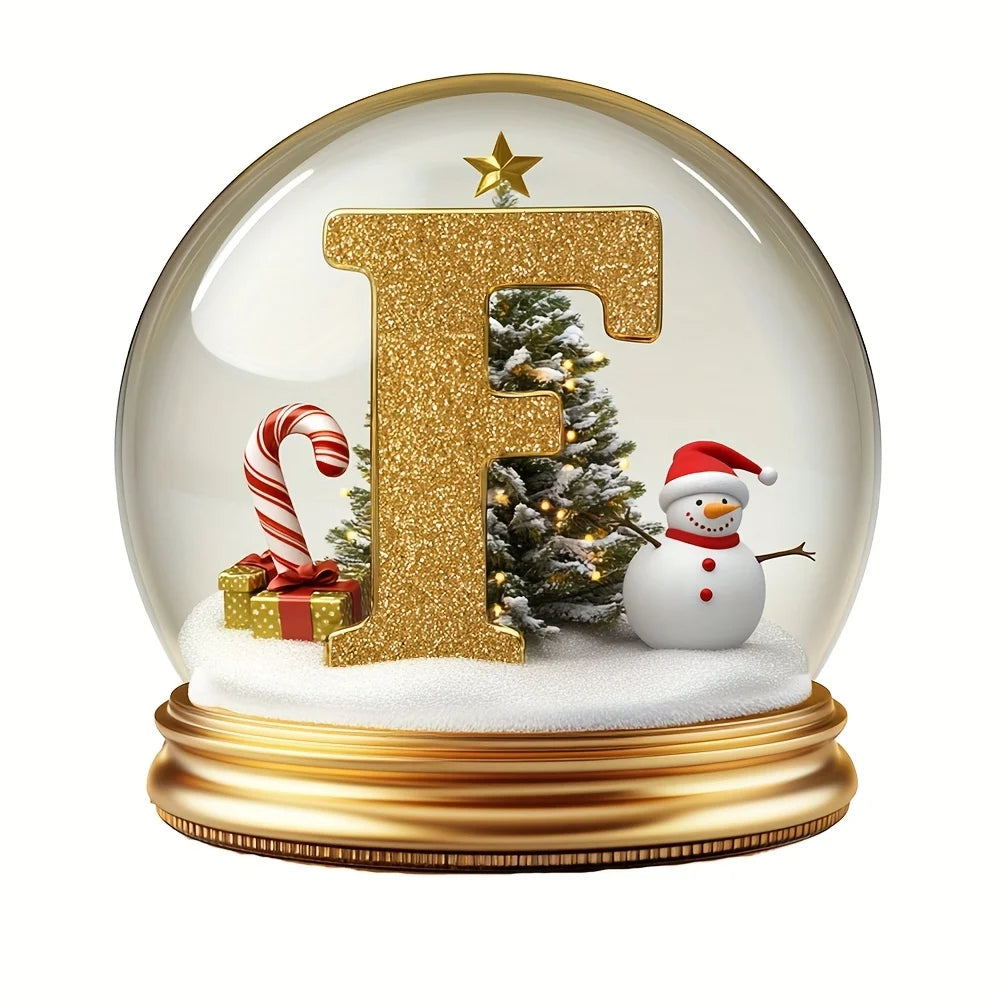 Décorations d'arbre de Noël lettre mixte, ornement de bureau, portrait de famille, décor de ferme, vacances, décoration de bureau, acrylique